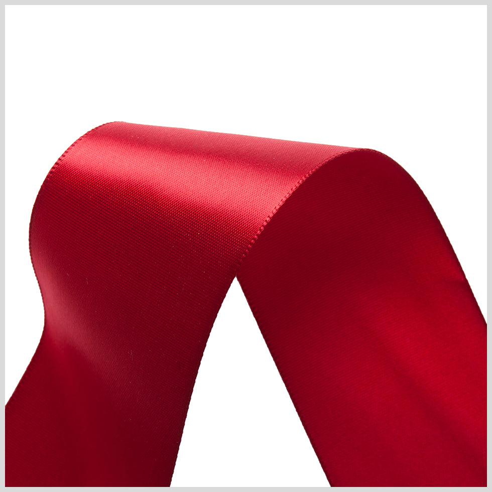 1.5" Scarlet Single Face Satin Ribbon Detail 1.5" Scarlet Single Face Satin Ribbon Detail