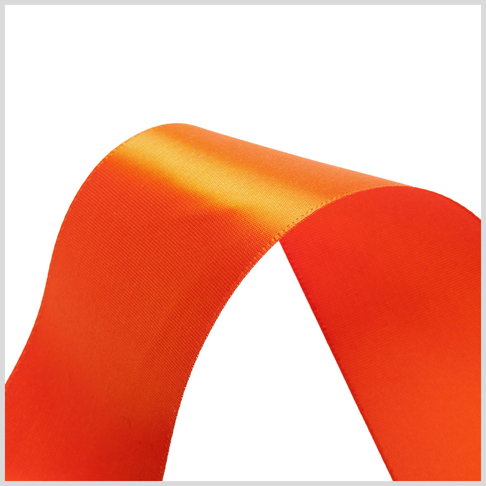 1.5" Orange Single Face Satin Ribbon Detail 1.5" Orange Single Face Satin Ribbon Detail