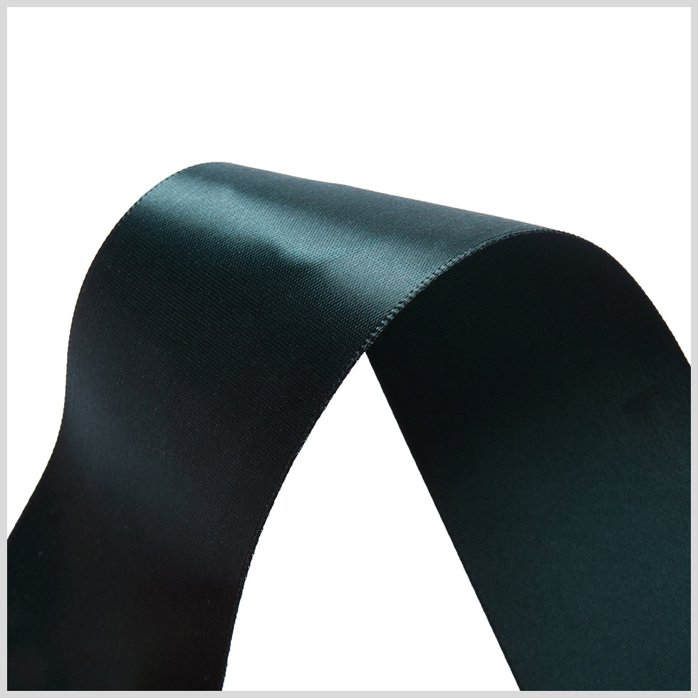 1.5" Midnight Jade Single Face Satin Ribbon Detail 1.5" Midnight Jade Single Face Satin Ribbon Detail
