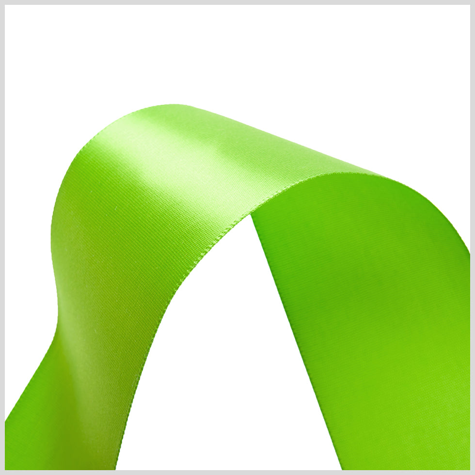 1.5" Apple Green Single Face Satin Ribbon Detail 1.5" Apple Green Single Face Satin Ribbon Detail