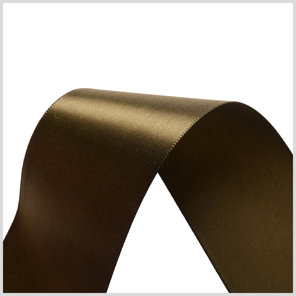 1.5" Olive Single Face Satin Ribbon Detail 1.5" Olive Single Face Satin Ribbon Detail