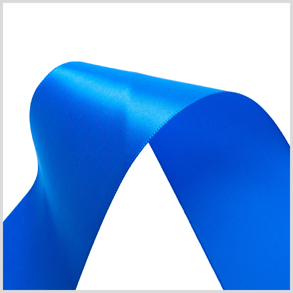 1.5" Electric Blue Single Face Satin Ribbon Detail 1.5" Electric Blue Single Face Satin Ribbon Detail
