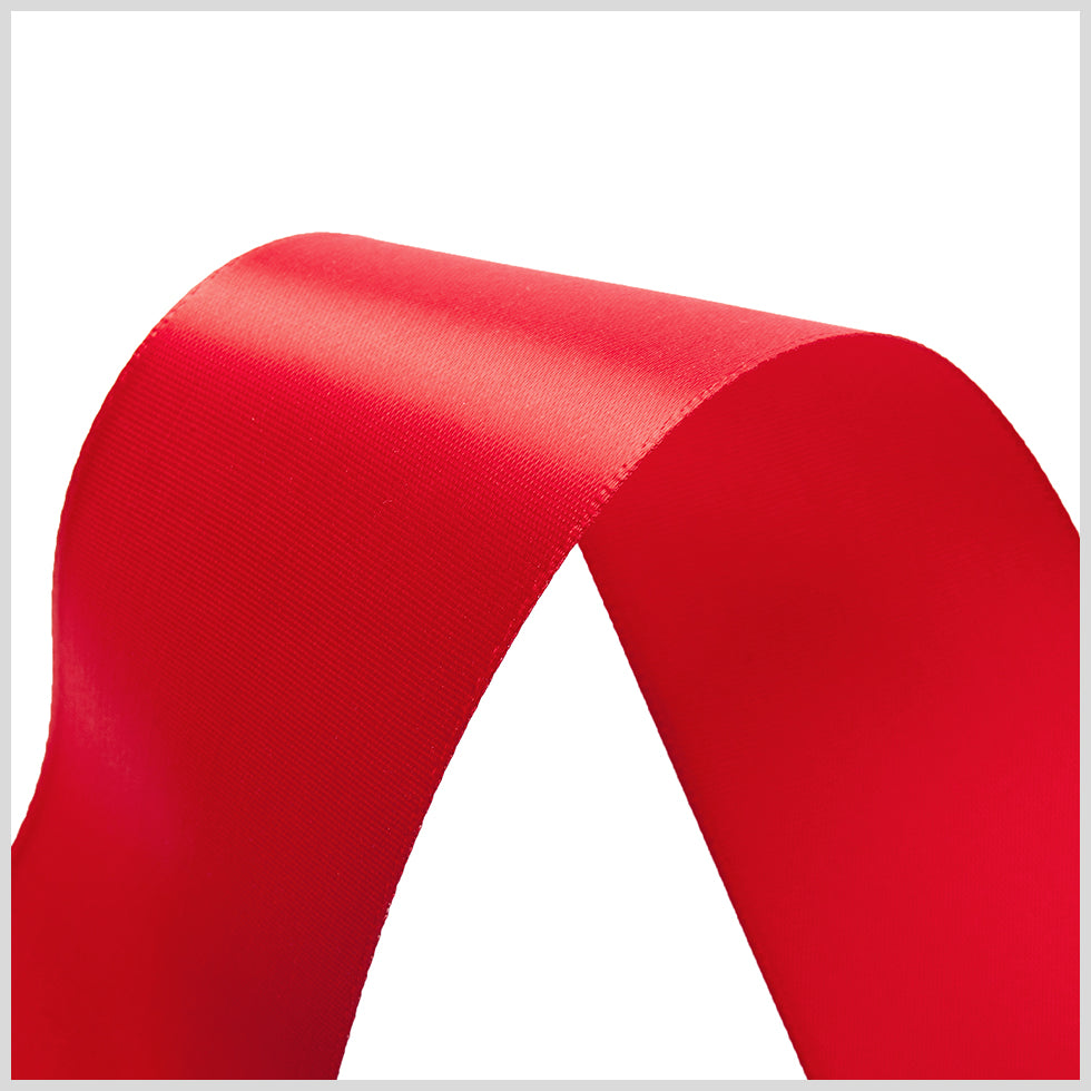 1.5" Red Single Face Satin Ribbon Detail 1.5" Red Single Face Satin Ribbon Detail