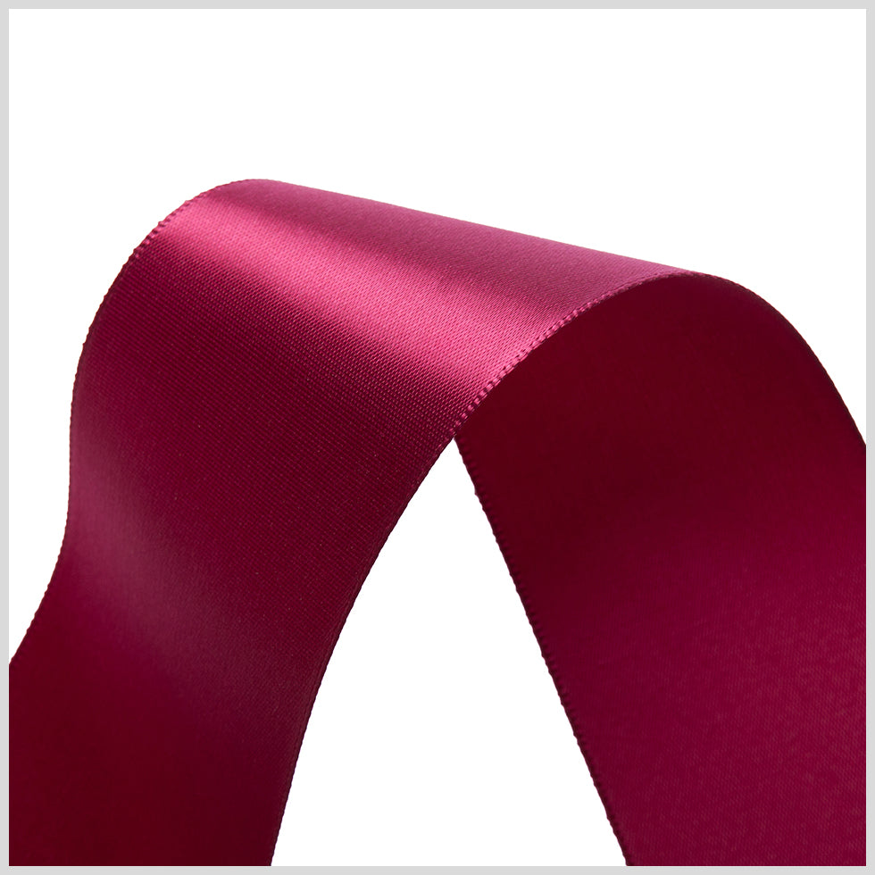 1.5" Wine Single Face Satin Ribbon Detail 1.5" Wine Single Face Satin Ribbon Detail