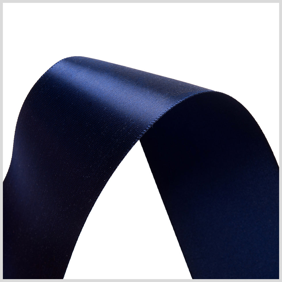 1.5" Navy Single Face Satin Ribbon Detail 1.5" Navy Single Face Satin Ribbon Detail