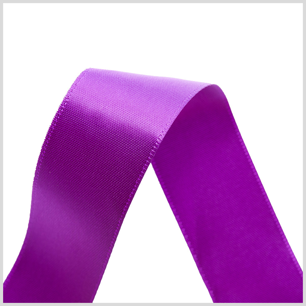 7/8" Purple Double Face Satin Ribbon Detail 7/8" Purple Double Face Satin Ribbon Detail