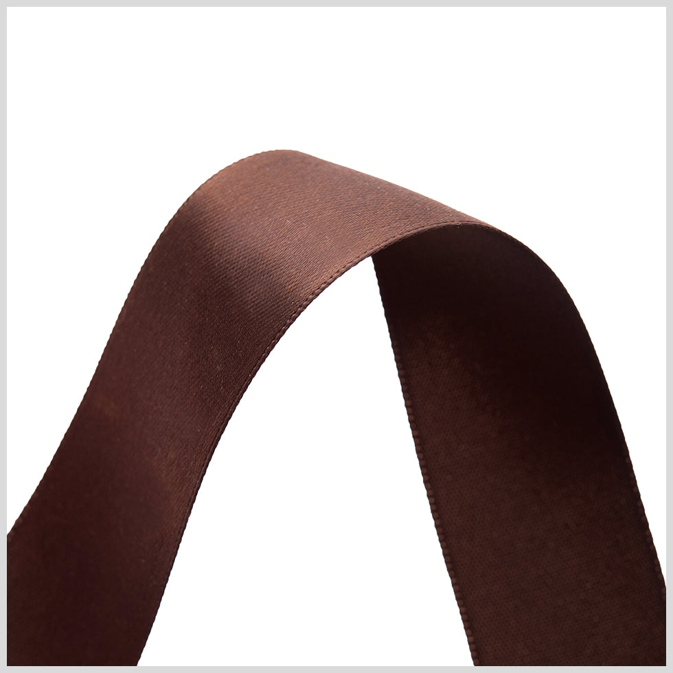 7/8" Brown Double Face Satin Ribbon Detail 7/8" Brown Double Face Satin Ribbon Detail