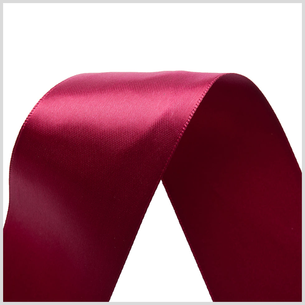 1.5" Wine Double Face Satin Ribbon Detail 1.5" Wine Double Face Satin Ribbon Detail