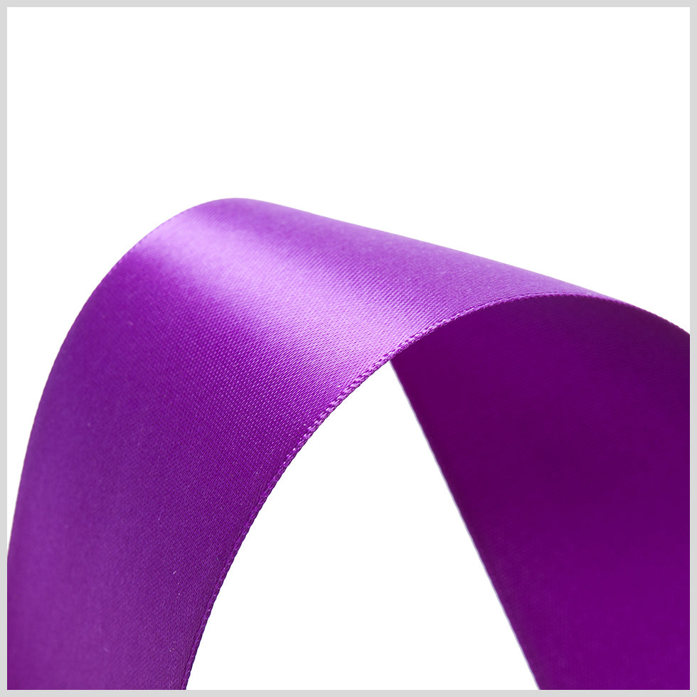 1.5" Purple Double Face Satin Ribbon Detail 1.5" Purple Double Face Satin Ribbon Detail
