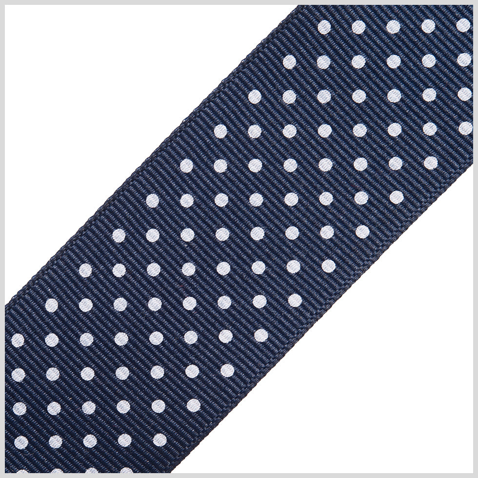 1.5" Navy Polka Dot Grosgrain Ribbon 1.5" Navy Polka Dot Grosgrain Ribbon
