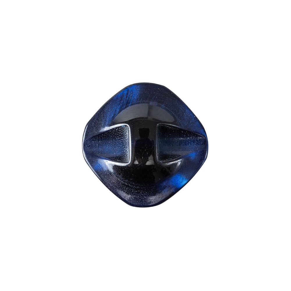 Blue Depths Iridescent Tunnel-Shank Back Button with Needle Channel - 32L/20mm Detail Blue Depths Iridescent Tunnel-Shank Back Button with Needle Channel - 32L/20mm Detail