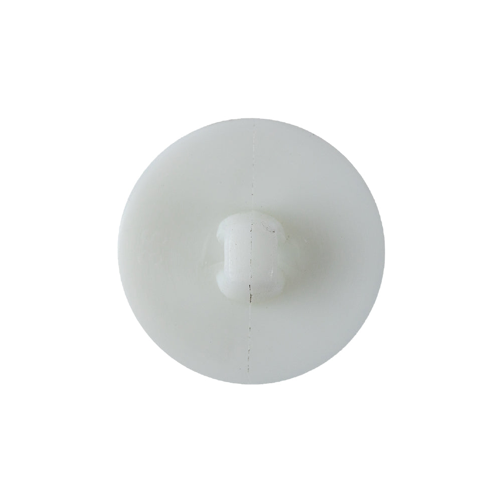 White Floral Embossed Shank Back Plastic Button - 36L/23mm Detail White Floral Embossed Shank Back Plastic Button - 36L/23mm Detail