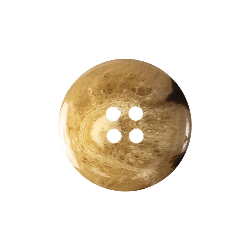 Honey Beige and Tobacco Brown Swirl Deep Well 4-Hole Plastic Button - 36L/23mm Detail Honey Beige and Tobacco Brown Swirl Deep Well 4-Hole Plastic Button - 36L/23mm Detail