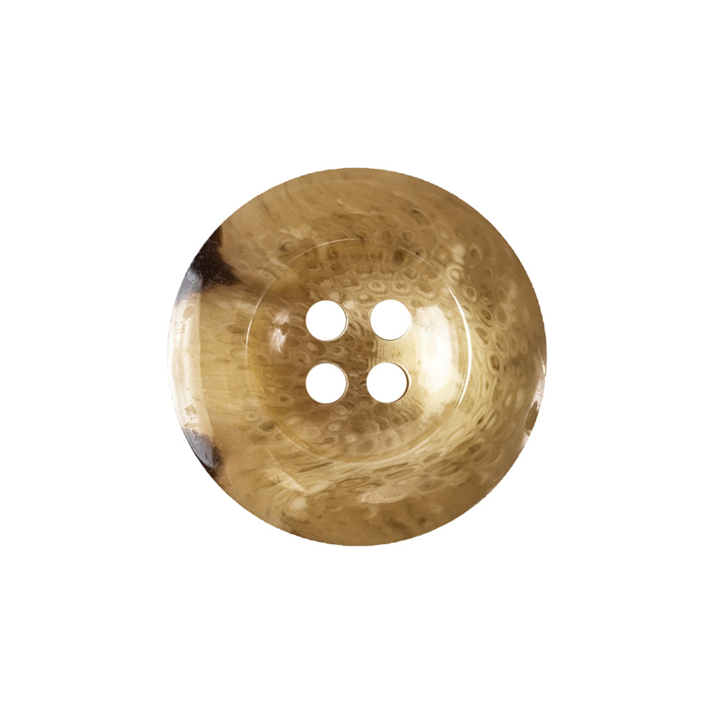 Honey Beige and Tobacco Brown Swirl Deep Well 4-Hole Plastic Button - 36L/23mm Honey Beige and Tobacco Brown Swirl Deep Well 4-Hole Plastic Button - 36L/23mm