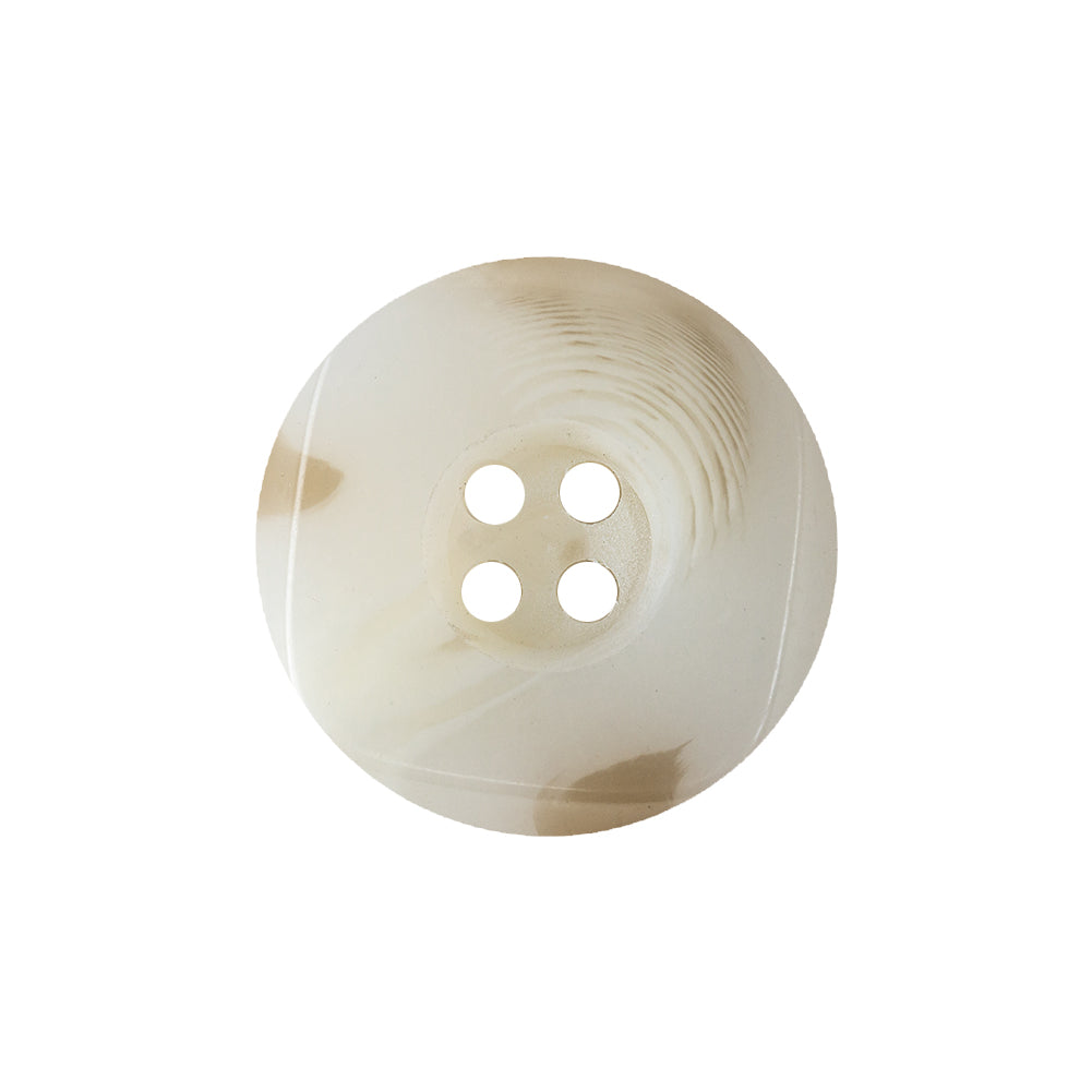 Star White and Light Tan Translucent Deep-Set 4-Hole Plastic Button - 36L/23mm Star White and Light Tan Translucent Deep-Set 4-Hole Plastic Button - 36L/23mm