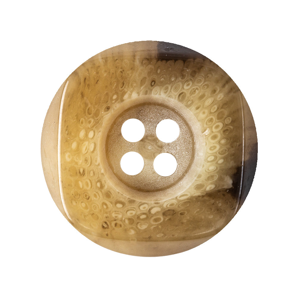 Deep Beige and Brown Swirl Button - 44L/28mm Deep Beige and Brown Swirl Button - 44L/28mm