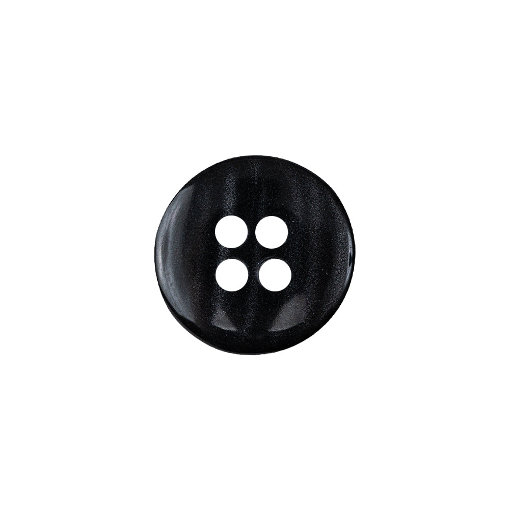 Black Beauty and Disco Ball Iridescent 4-Hole Plastic Button with Wide Rim - 24L/15mm Detail Black Beauty and Disco Ball Iridescent 4-Hole Plastic Button with Wide Rim - 24L/15mm Detail