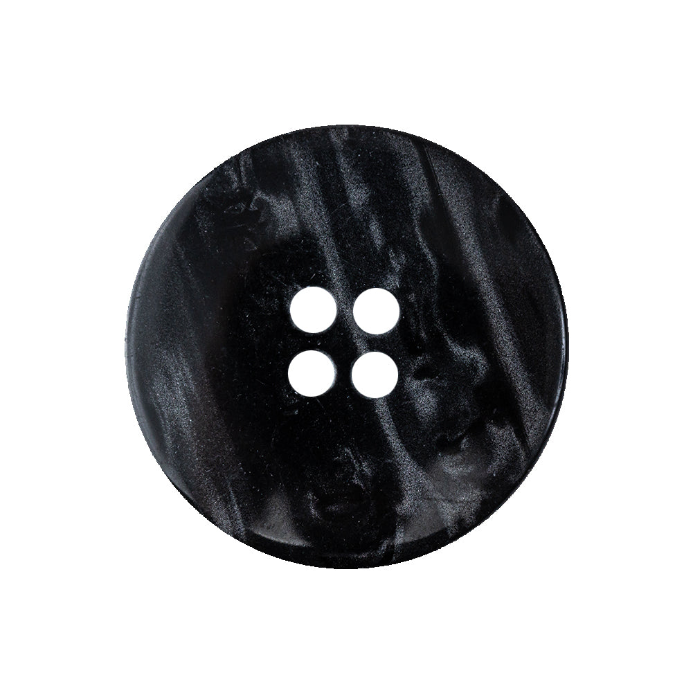 Black Beauty and Disco Ball Iridescent 4-Hole Plastic Button with Wide Rim - 40L/25.5mm Detail Black Beauty and Disco Ball Iridescent 4-Hole Plastic Button with Wide Rim - 40L/25.5mm Detail