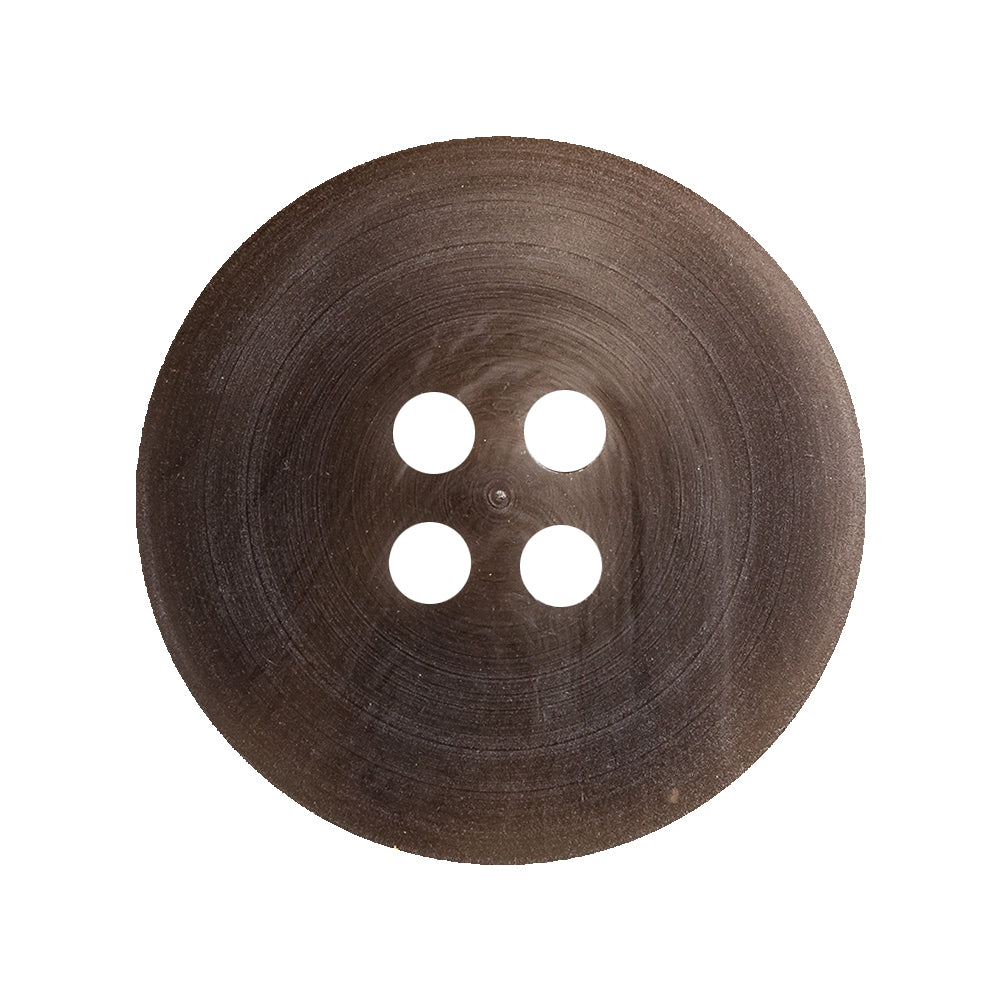 Caramel and Warm Gray Swirl 4-Hole Plastic Button with Pronounced Rim - 44L/28mm Detail Caramel and Warm Gray Swirl 4-Hole Plastic Button with Pronounced Rim - 44L/28mm Detail