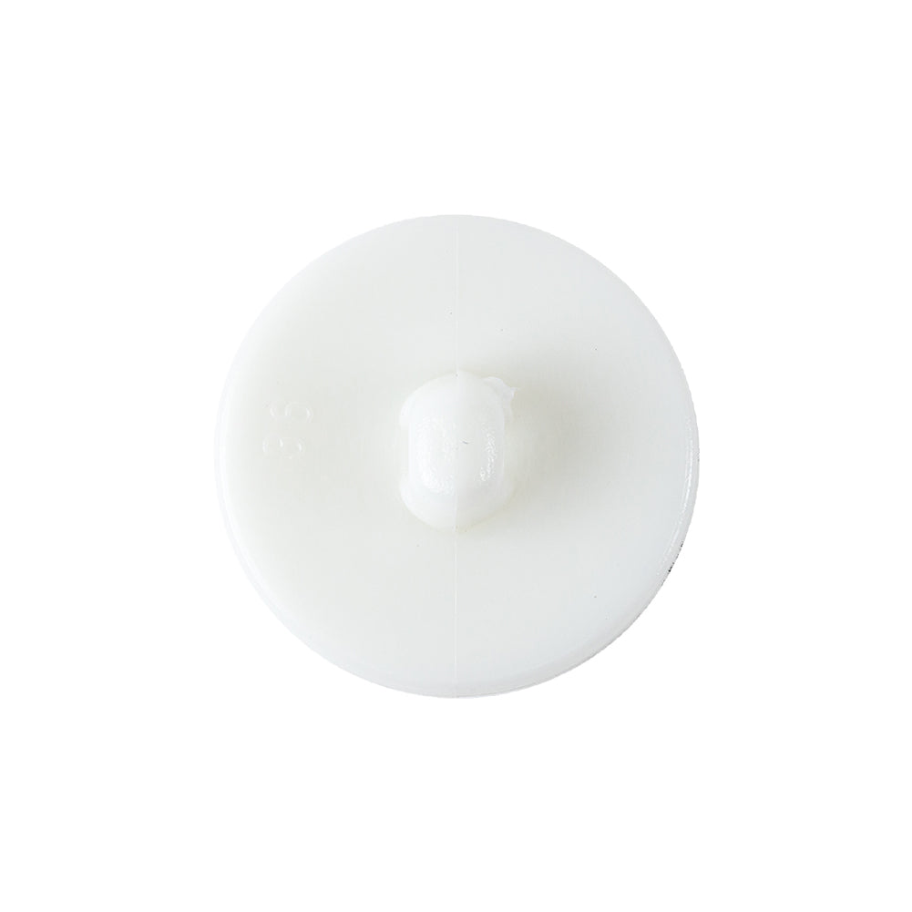 Italian Opaque Lucent White Textured Shank Back Button - 36L/23mm Detail Italian Opaque Lucent White Textured Shank Back Button - 36L/23mm Detail