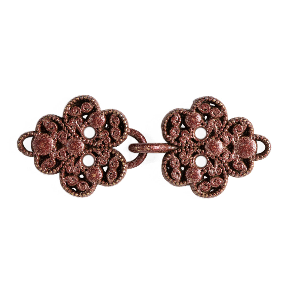 Italian Burnt Henna Copper Clasp Closure - 0.8125" x 2" Italian Burnt Henna Copper Clasp Closure - 0.8125" x 2"