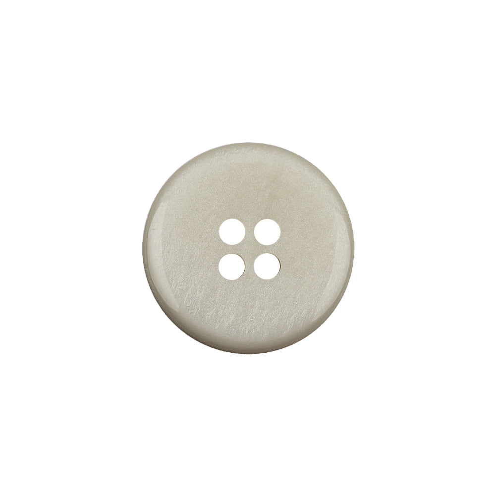 Italian Silver Birch Hologram and Beige Iridescent Rolled Rim 4-Hole Plastic Button - 28L/18mm Detail Italian Silver Birch Hologram and Beige Iridescent Rolled Rim 4-Hole Plastic Button - 28L/18mm Detail