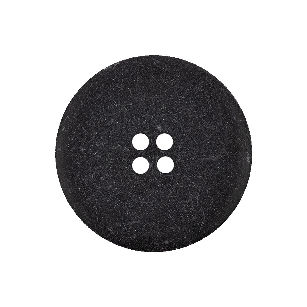 Italian Light Blue Iridescent Rolled Rim 4-Hole Plastic Button - 40L/25.5mm Detail Italian Light Blue Iridescent Rolled Rim 4-Hole Plastic Button - 40L/25.5mm Detail