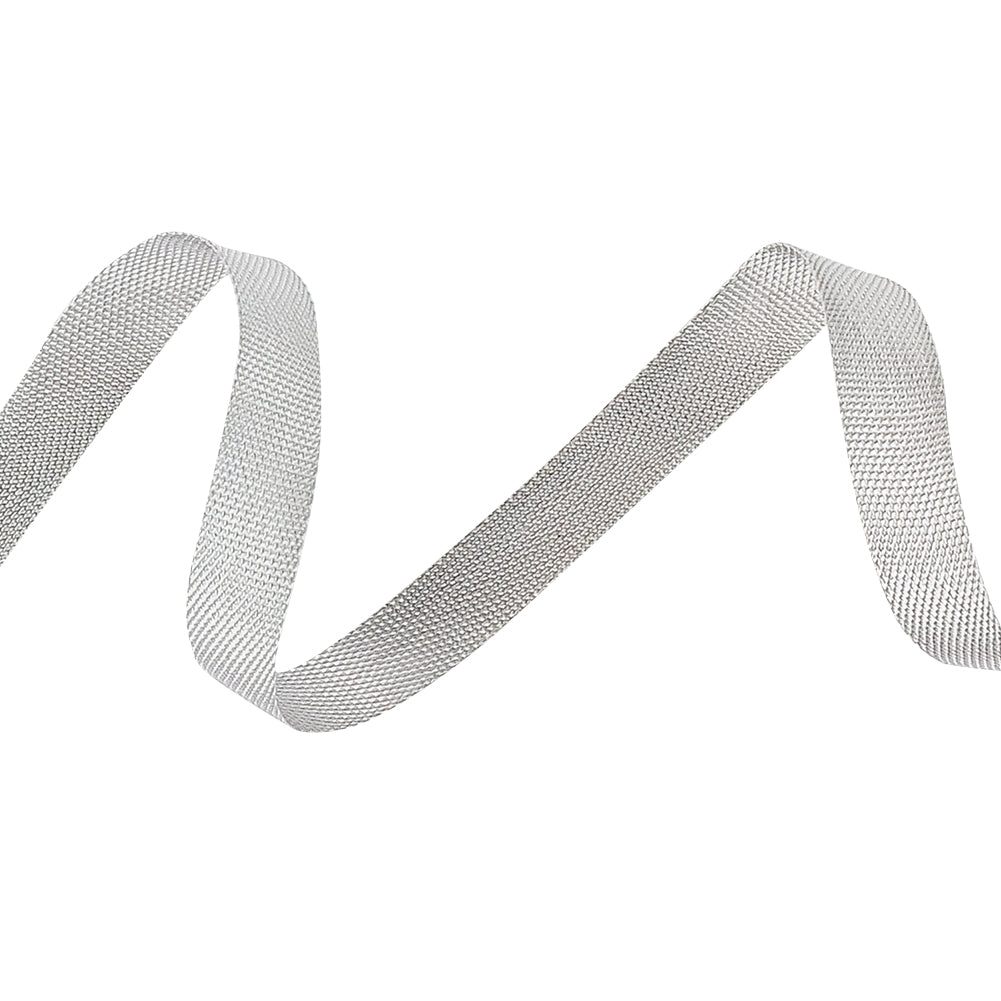 Light Gray Woven Edge Rayon Seam Binding - 0.25" Detail