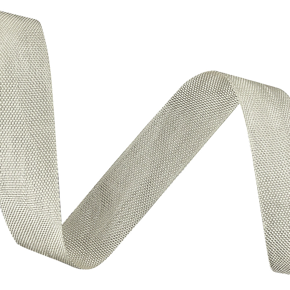 White Asparagus Woven Edge Rayon Seam Binding - 0.6" Detail White Asparagus Woven Edge Rayon Seam Binding - 0.6" Detail