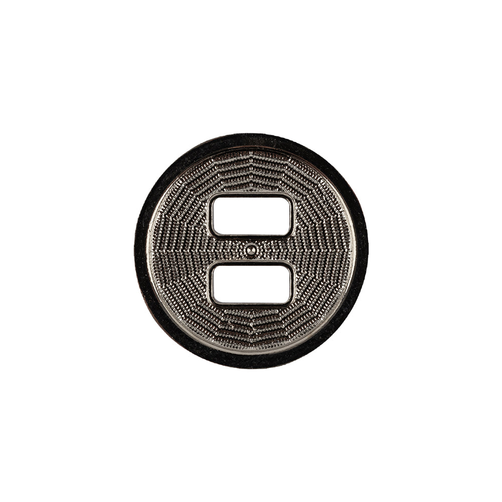 Italian Silver Spider Web Slated Metal Button - 32L/20mm Italian Silver Spider Web Slated Metal Button - 32L/20mm