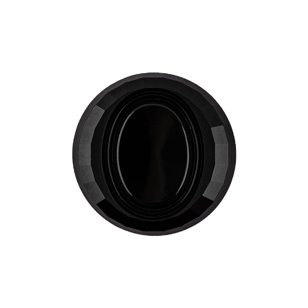 Italian Black Faceted Plastic Button - 36L/23mm Italian Black Faceted Plastic Button - 36L/23mm