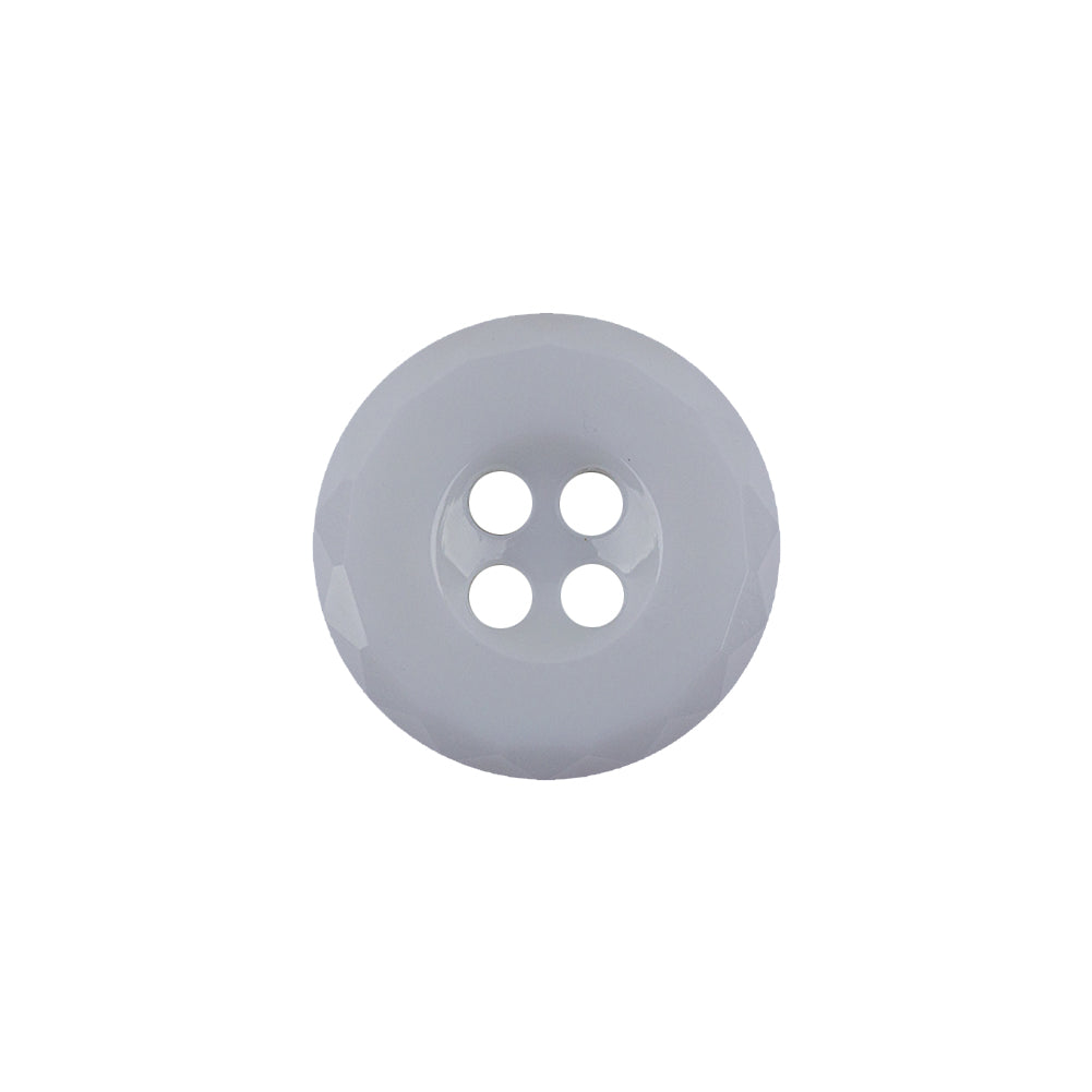 Italian White Casted 4-Hole Nylon Button - 28L/18mm Italian White Casted 4-Hole Nylon Button - 28L/18mm