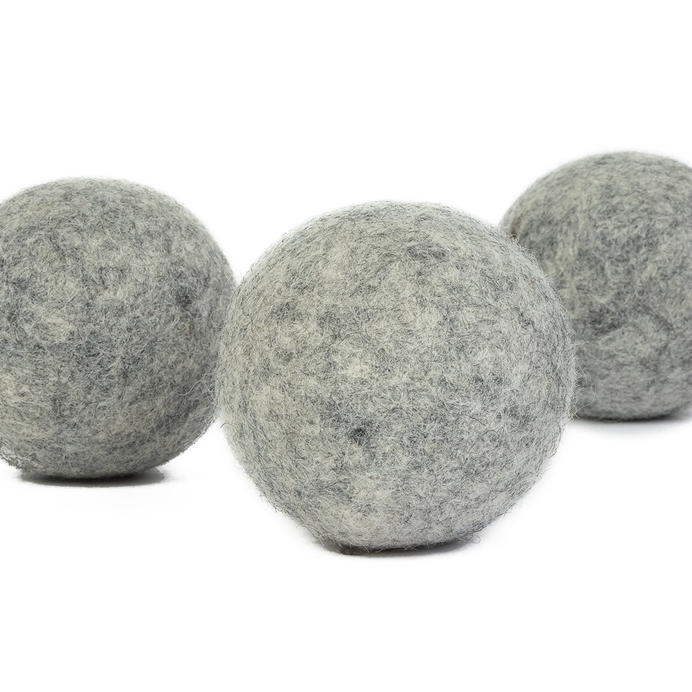 Nifty Notions Gray Wool Dryer Balls - Pack of 3 Folded Nifty Notions Gray Wool Dryer Balls - Pack of 3 Folded