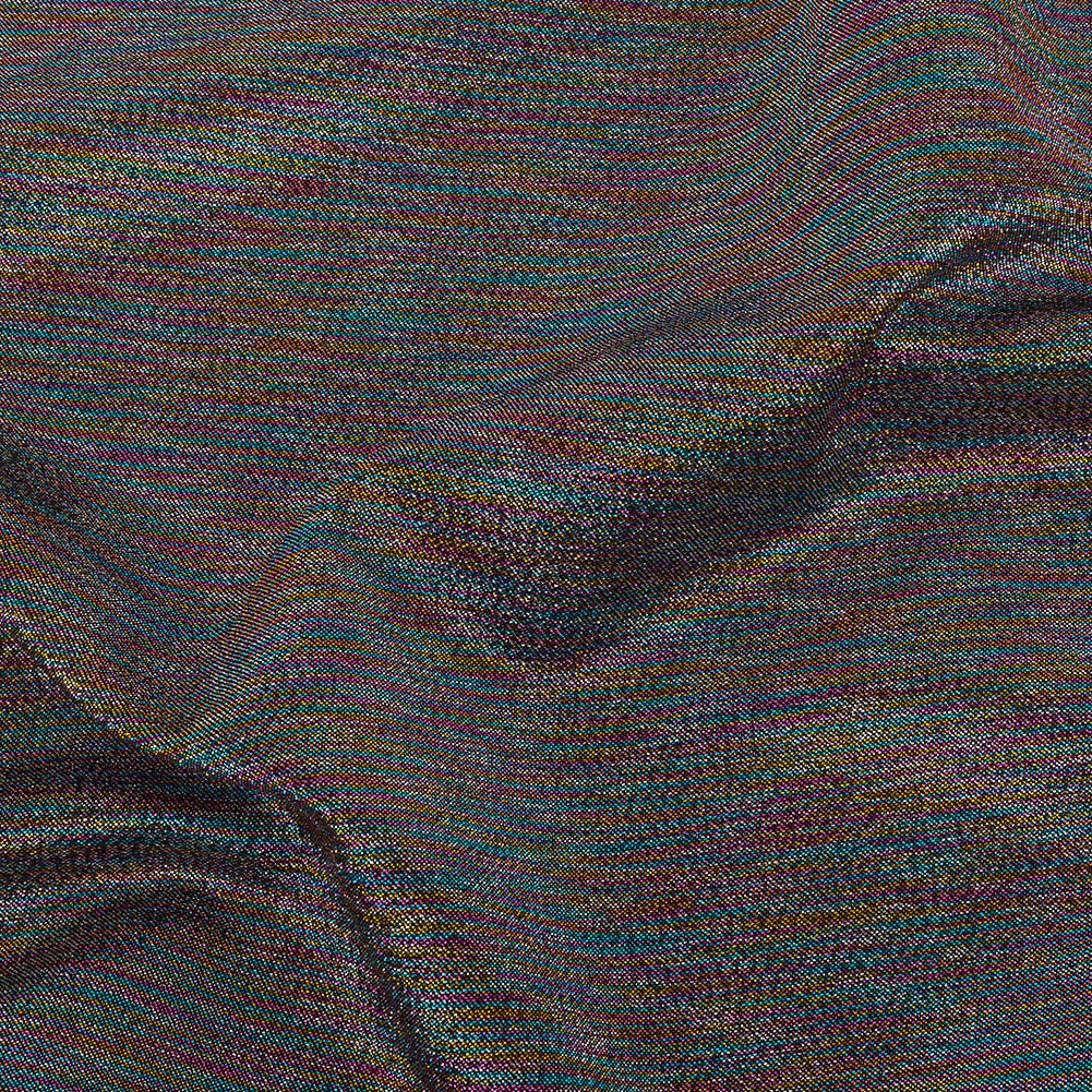 Polyester Lame - Metallic Rainbow on Black - Ellery Collection Polyester Lame - Metallic Rainbow on Black - Ellery Collection