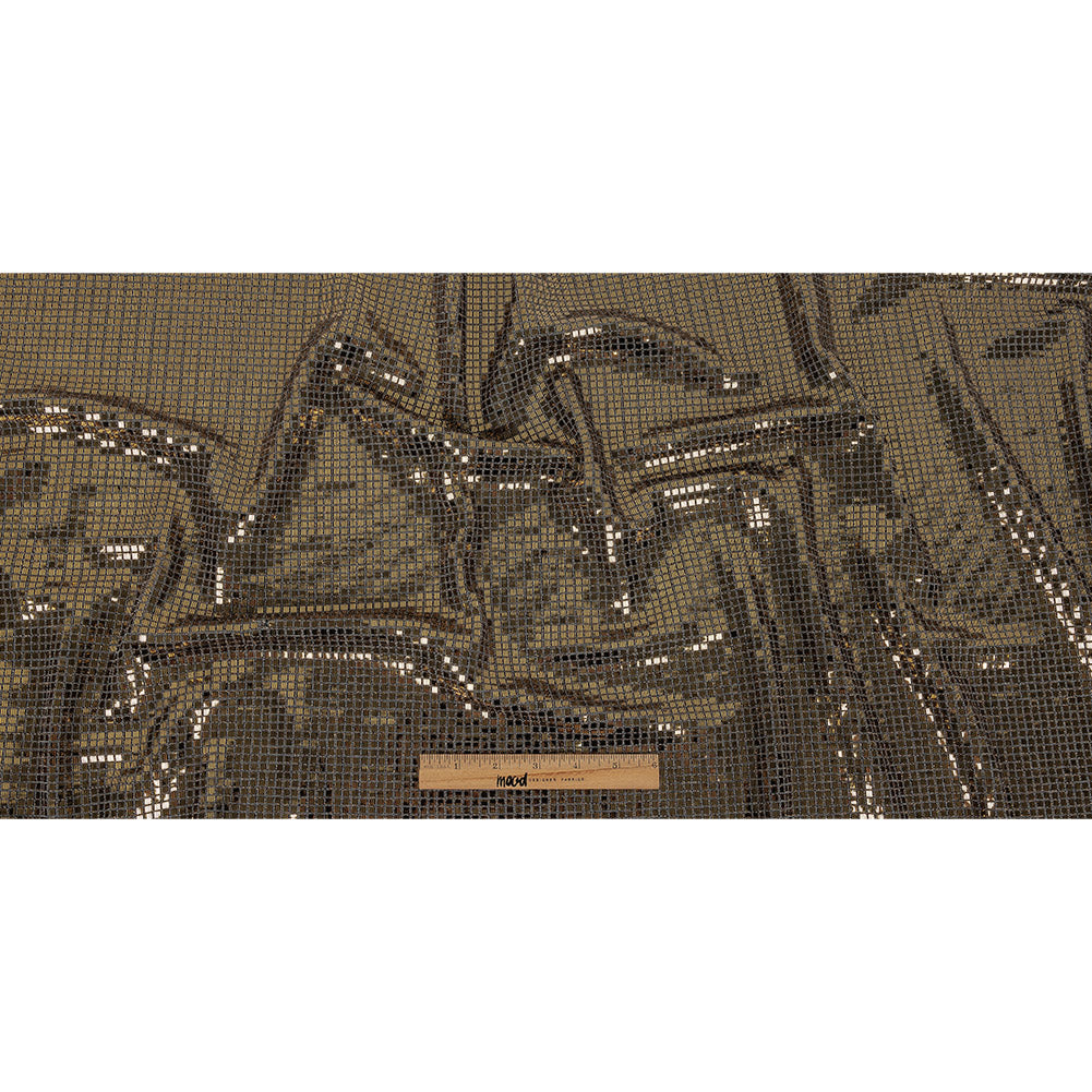 Stretch Knit with Square Metallic Sequins - Glitterati and Gray - Loud Lights Collection Folded Stretch Knit with Square Metallic Sequins - Glitterati and Gray - Loud Lights Collection Folded