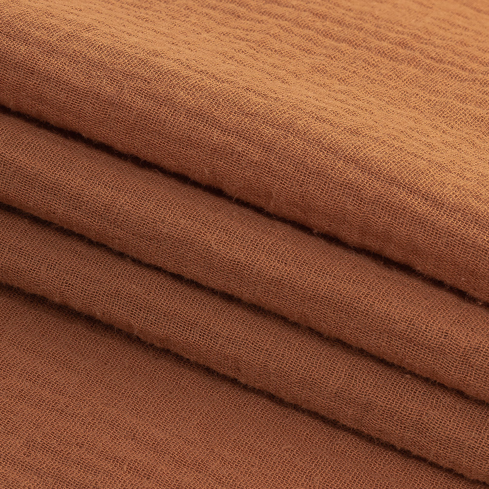 Double Cotton Gauze - Caramel - Talamanca Collection Detail Double Cotton Gauze - Caramel - Talamanca Collection Detail