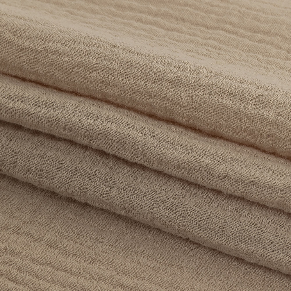 Double Cotton Gauze - Beige - Talamanca Collection Detail Double Cotton Gauze - Beige - Talamanca Collection Detail