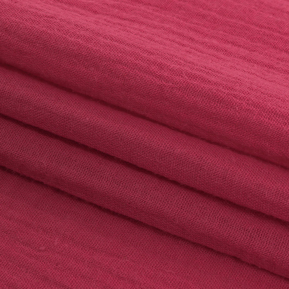 Double Cotton Gauze - Raspberry - Talamanca Collection Detail Double Cotton Gauze - Raspberry - Talamanca Collection Detail