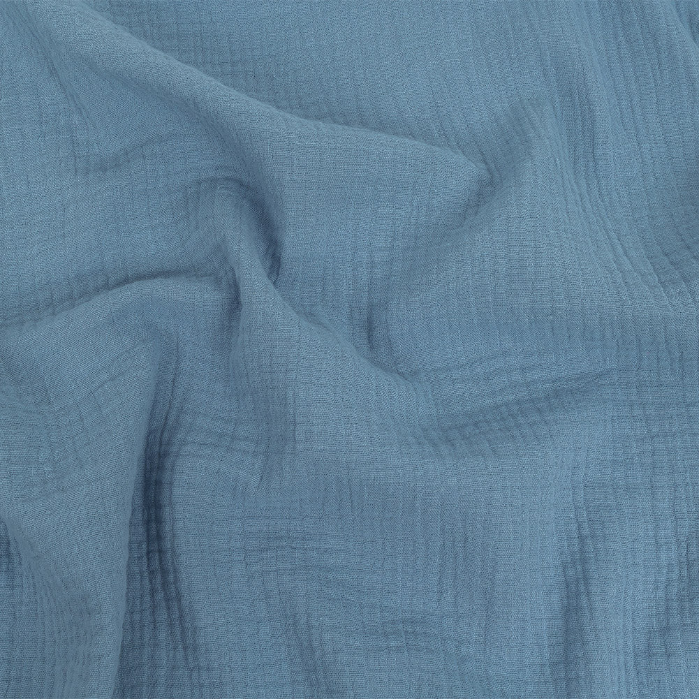 Double Cotton Gauze - Steel Blue - Talamanca Collection Double Cotton Gauze - Steel Blue - Talamanca Collection