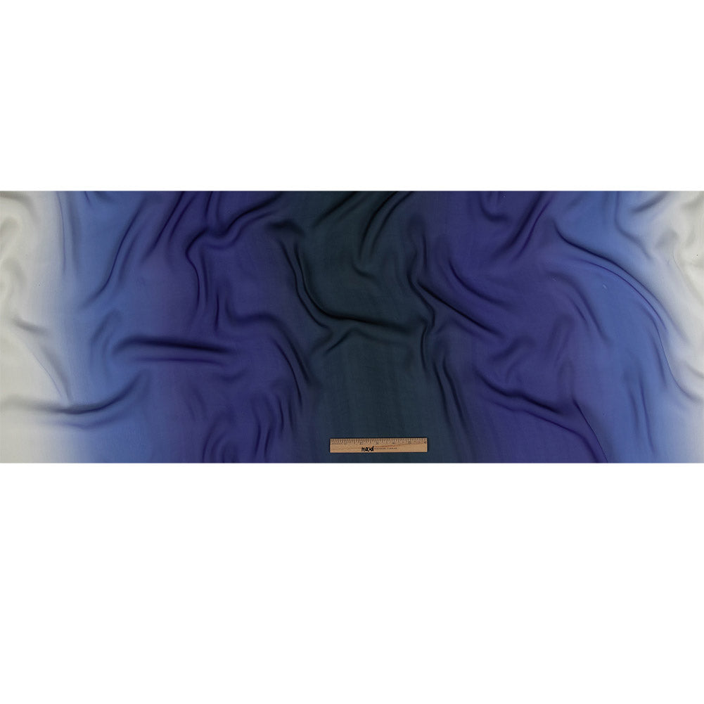 Milly Star White to Moonlit Ocean Ombre Polyester Georgette Full Milly Star White to Moonlit Ocean Ombre Polyester Georgette Full