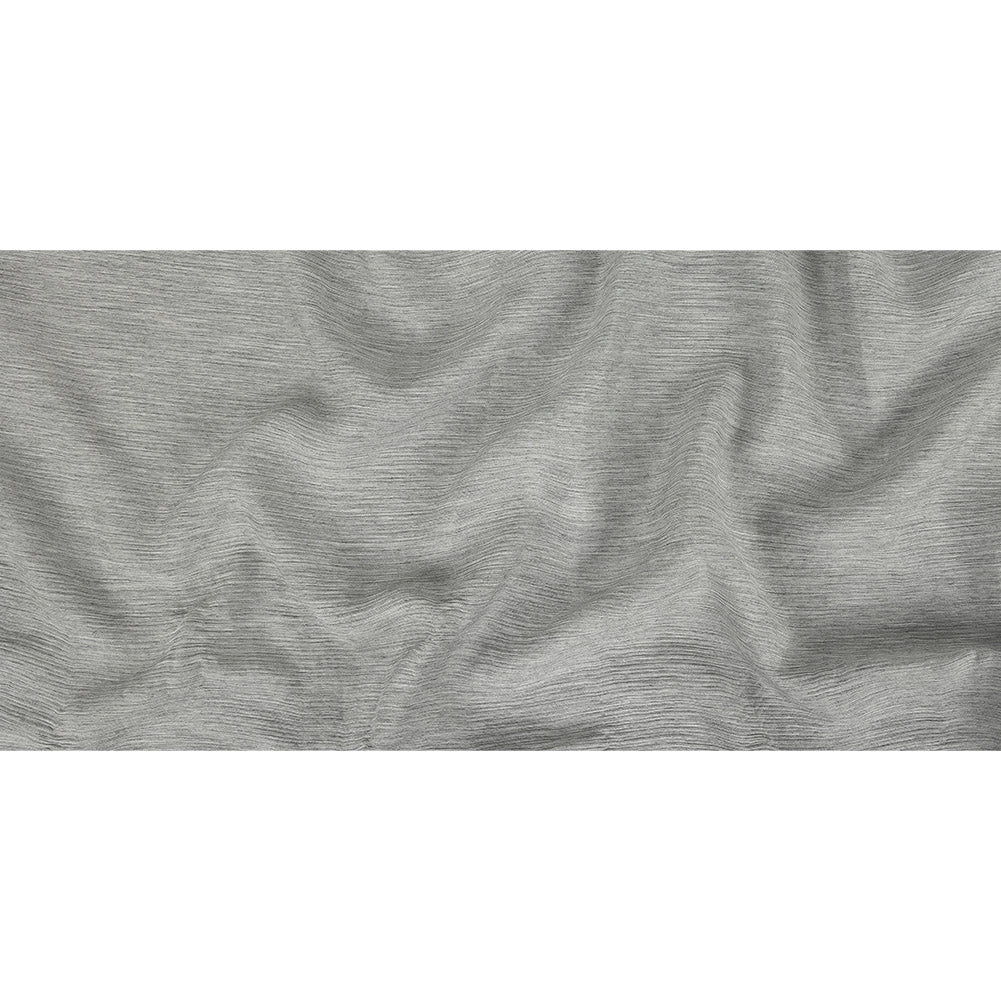 Italian Heathered Gray Gauzy Crinkled Viscose Scrim Full Italian Heathered Gray Gauzy Crinkled Viscose Scrim Full