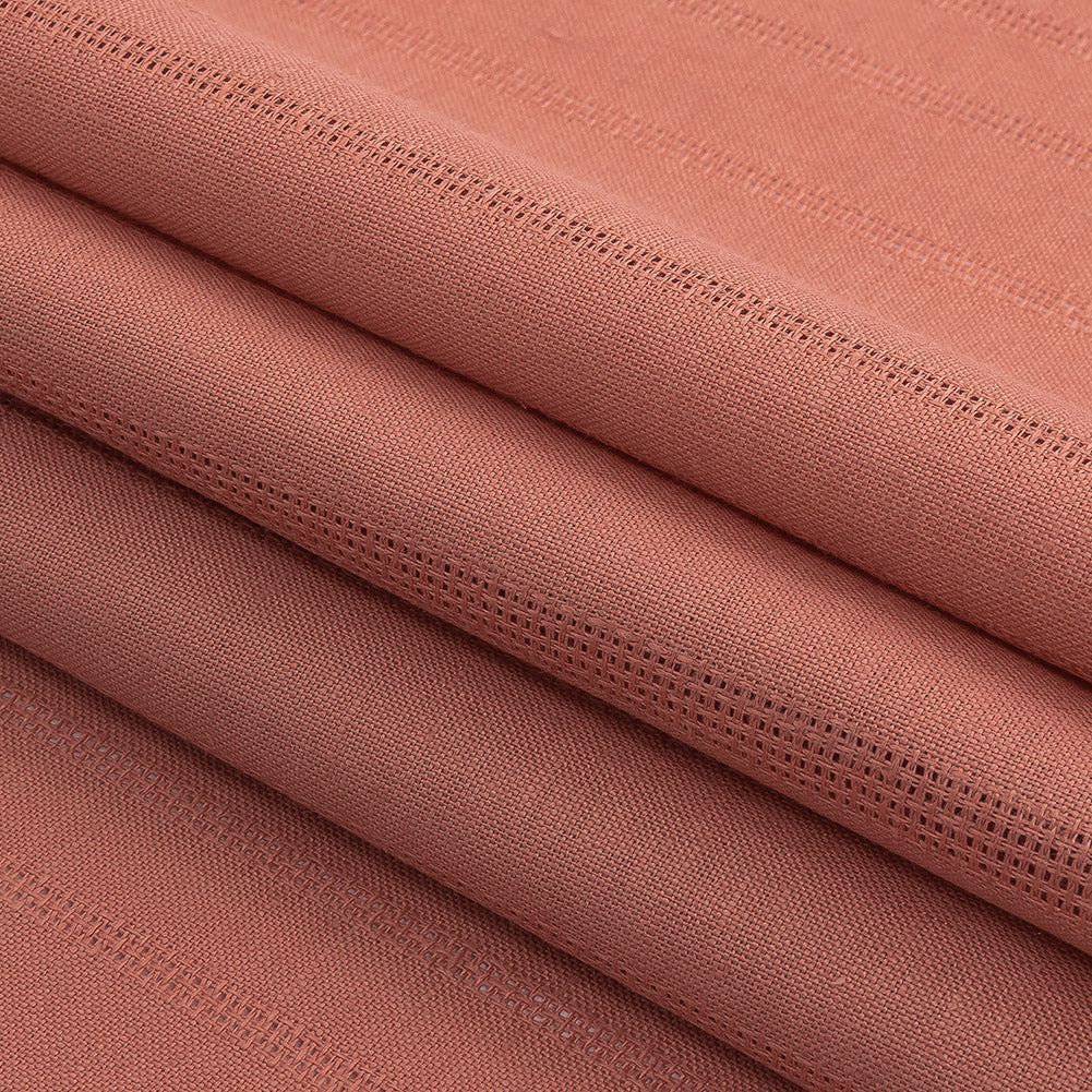 Dusty Pink Patterned Stripes Linen Dobby Folded Dusty Pink Patterned Stripes Linen Dobby Folded