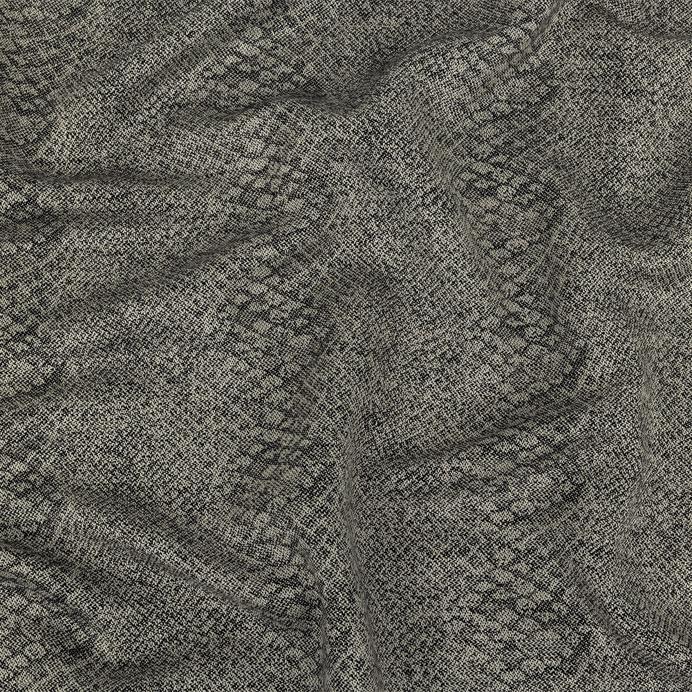 Black and Gray Python Patterned Linen Jacquard Black and Gray Python Patterned Linen Jacquard