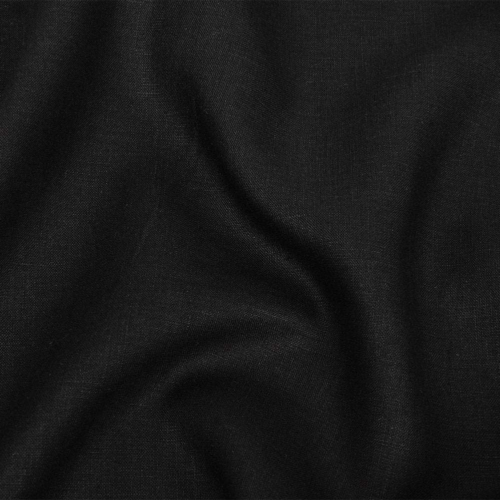 Elko Black Medium Weight Linen Woven Elko Black Medium Weight Linen Woven