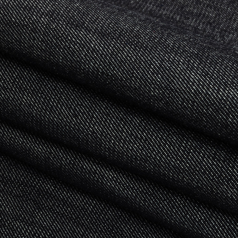 Heavyweight Blue Graphite Cotton Denim Twill Folded Heavyweight Blue Graphite Cotton Denim Twill Folded