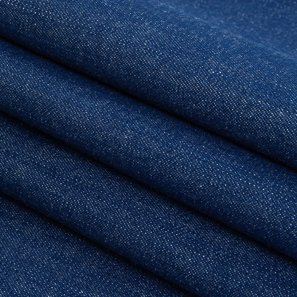 Heavyweight Medium Blue Cotton Denim Folded Heavyweight Medium Blue Cotton Denim Folded