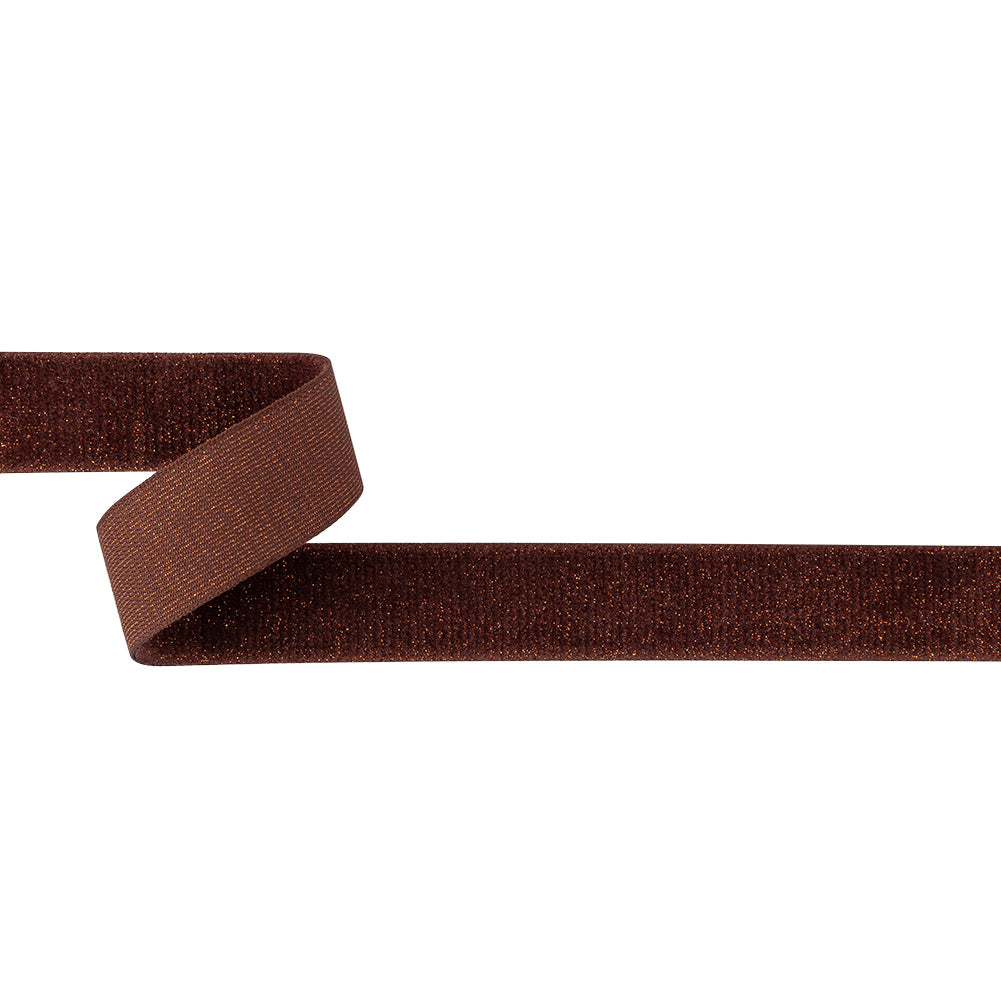 Teddy Red and Amber Glitter Velvet Trim - 1" Teddy Red and Amber Glitter Velvet Trim - 1"