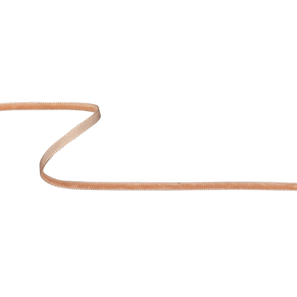 Coral Sands Single Face Velvet Ribbon - 0.125" Coral Sands Single Face Velvet Ribbon - 0.125"