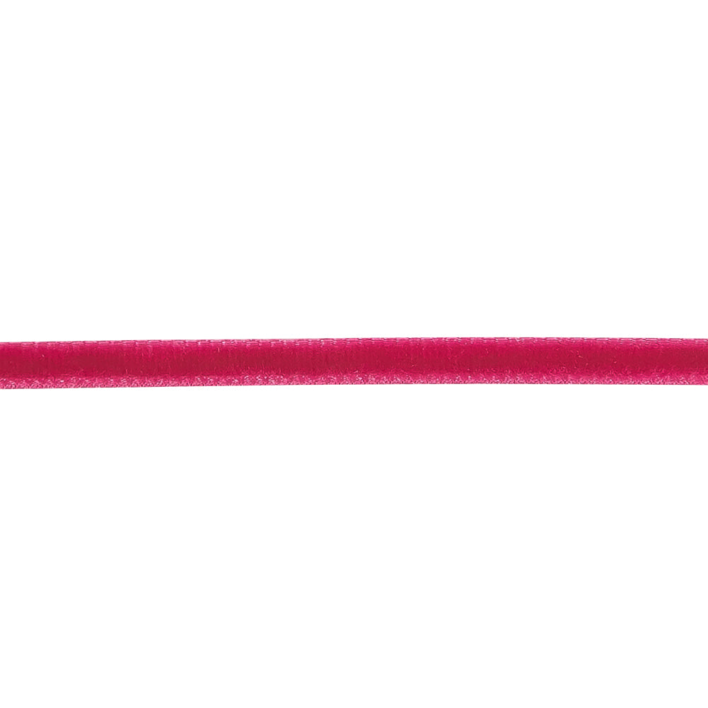 Shocking Pink Single Face Velvet Ribbon - 0.125" Detail Shocking Pink Single Face Velvet Ribbon - 0.125" Detail