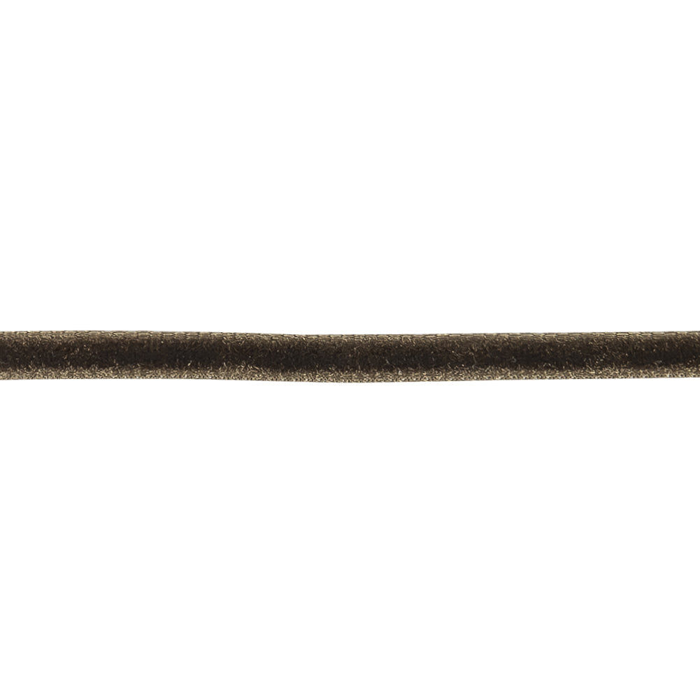 Faded Dark Brown Single Face Velvet Ribbon - 0.125" Detail Faded Dark Brown Single Face Velvet Ribbon - 0.125" Detail